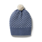 Knitted Rib Hat (Blue Depth)