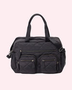Oi Oi QUILTED BLACK NAPPY BAG