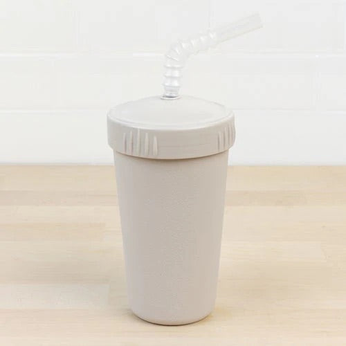 STRAW CUP WITH REUSABLE STRAW-SAND