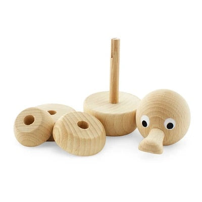 WOODEN STACKING PUZZLE DUCK- NATURAL