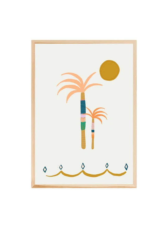 Mermaid palms (NEW PALE MINT BACKGROUND) ~ Fine art print